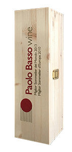 Cassetta di legno (vuota) per 1 bottiglia - Paolo Basso Wine Sagl